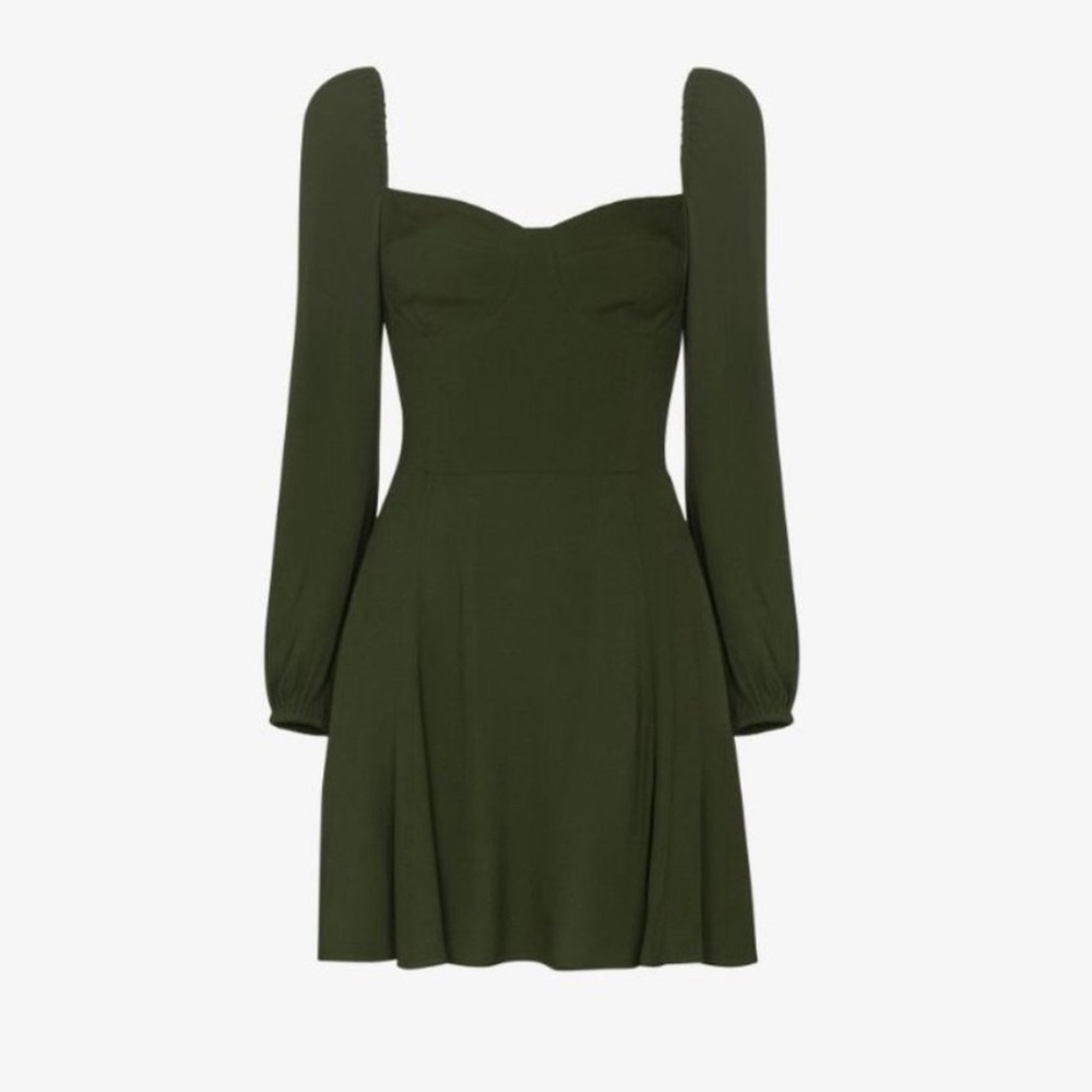 NEW Reformation green Mochi dress size 0 - Picture 4 of 10